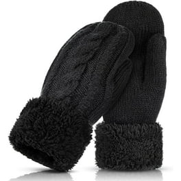 【typeservice】24fw Two Way Fluffy Gloves Men's Women's 2 Pairs Warm Winter Fuzzy Cozy Gloves, 2 Set