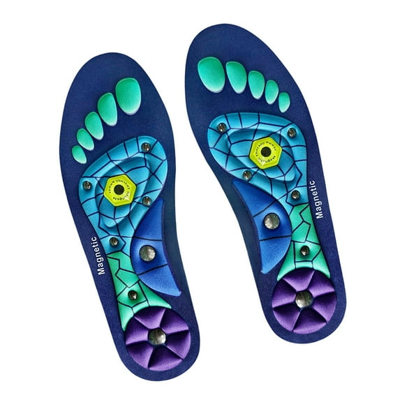 1Pair Acupress Insoles With Magnets Stimulate Foot Reflexology Zones Enhances Feet Circulations Comfortable Padding