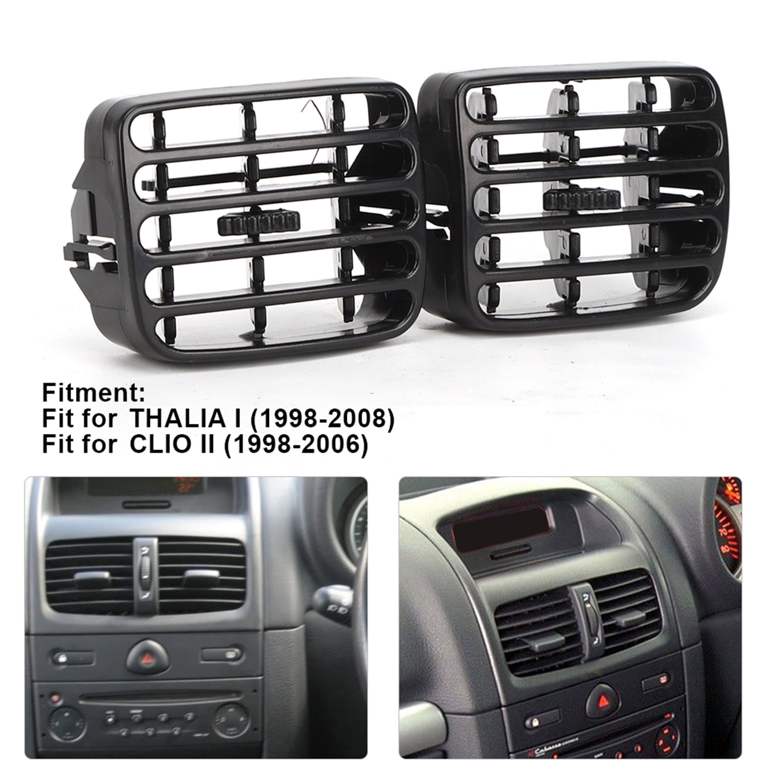 1Pair Air Condition Vent Frame Car Dashboard Grille Air Vent Front Air