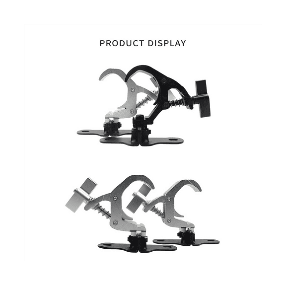 1Pair Aluminum Stage Light Hook Beam Moving Light Truss Clip Load 150KG for DJ Disco Stage Equipment(B)