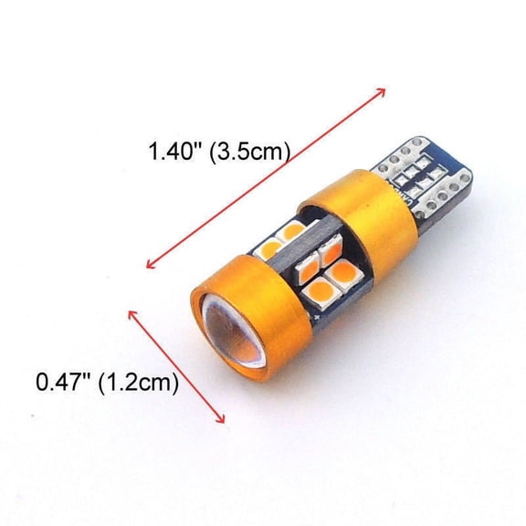 1Pair Amber Car Position Parking City Lights for T10 168 194 2825 19Smd Led Bulb