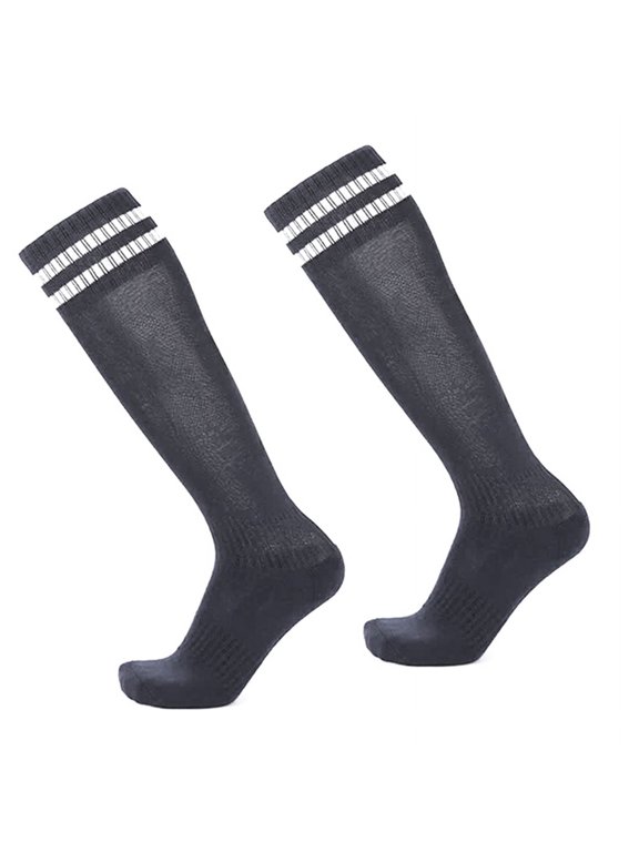 1Pair Anti-Slip Athletic Sock for Men, Stocking, Trainning Football Black Adult 36-45