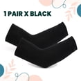 thumbnail image 1 of 1Pair Arm Shaper Sleeves Upper Arm Toning Compression Sleeves For Sport Outdoor Daily Use(Black-20Cm), 1 of 8
