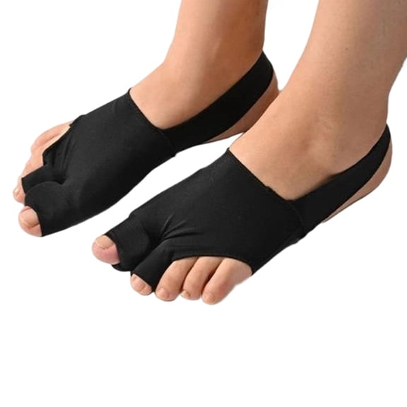 1Pair Big Toe Alignment Brace Adjustable Sleeve with Toe Separator Soft Breathable Fabric Simple -On Usage Washable & Durable Construction for Hallux Valgus Correction Relief