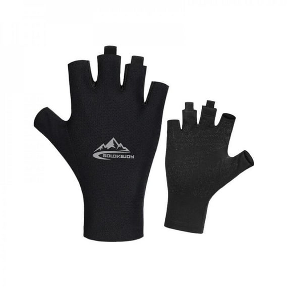 1Pair Bike Gloves Kayaking Hiking Paddling Fingerless Gloves Breathable Quick-drying Professional Protective UV Protection