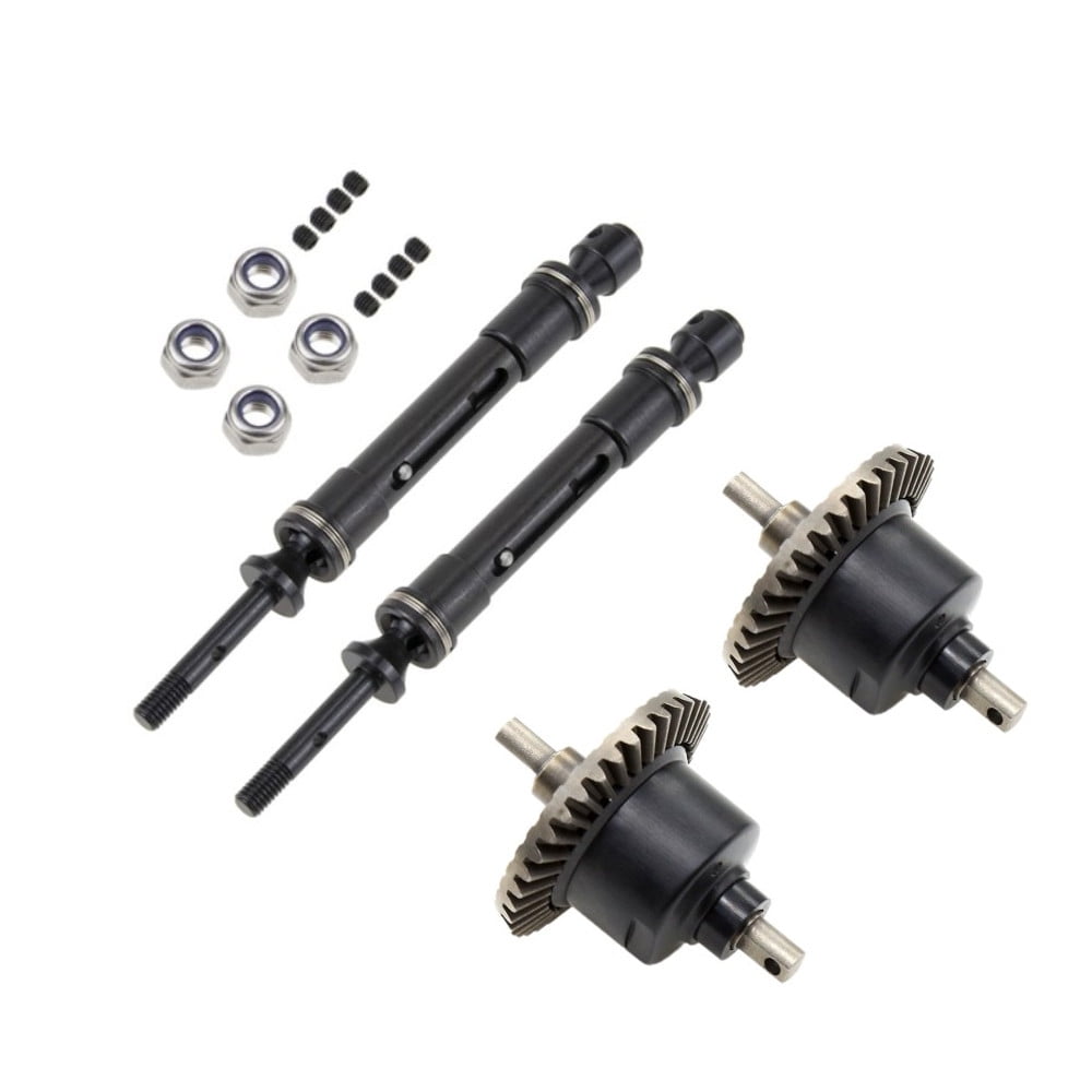 1Pair Black Drive Shaft+Gear Differential Set for Traxxas Slash 4X4 VXL