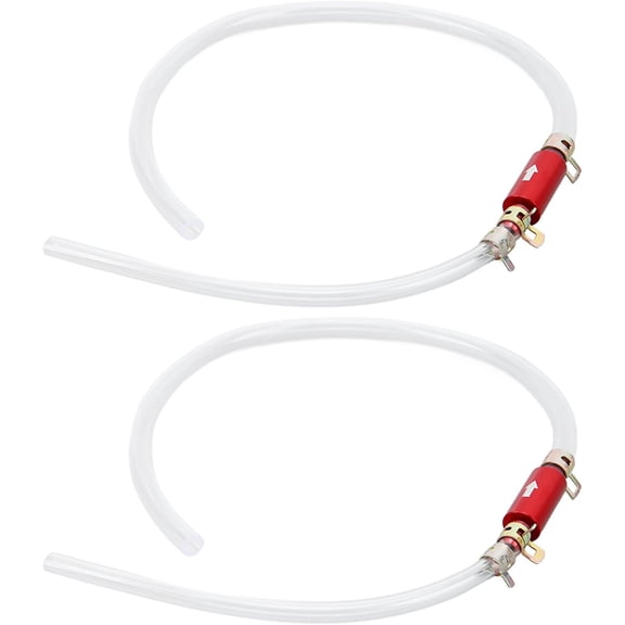 1Pair Brake Bleeder Hose, One Way Check Valve Tube Brake Bleeder Hose Set 6MM Long Lasting Bleeding Tool Kit Universal for Motorcycle Car
