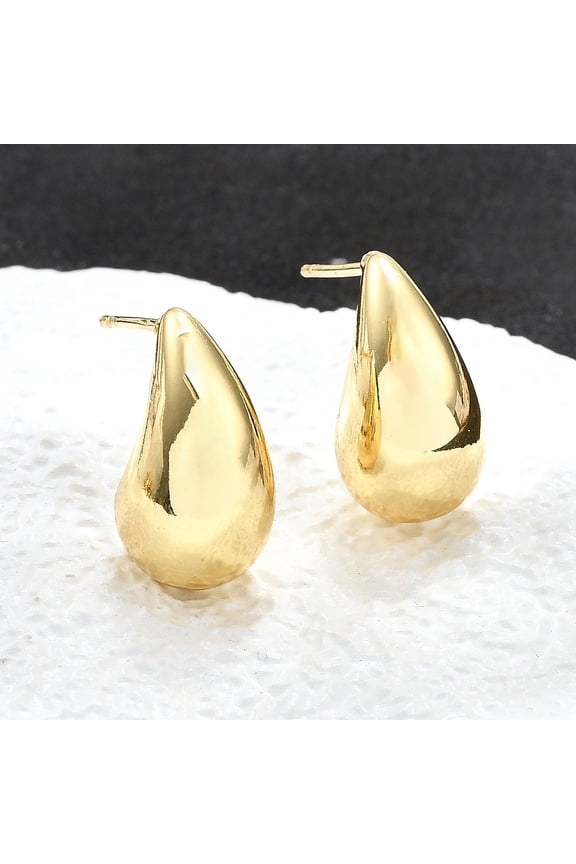 1Pair Brass Half Hoop Earrings Crescent Moon Earrings with Steel Pin and Plastic Ear Nuts Long-Lasting Plated Real 18K Gold Plated 19.7x16.5x9mm Pin: 0.7mm