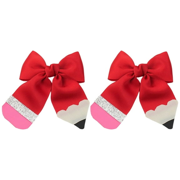 1Pair Cartoon Pencil Shaped Hair Clip Nonslip Cheerleading Accessory For Active Girls Boys School Event