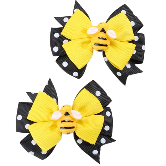 1Pair Cartoon Ribbon Bows Hair Clip For Women And Girls Sweet Styles Accessory Hairpin Party Hairpieces For Daily Wear