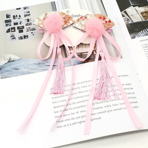 1Pair Chinese Style Retro Tassel Hair Accessories Chinese New Year Hairpin Girls Headwear Hanfu Headdress 1 Pair