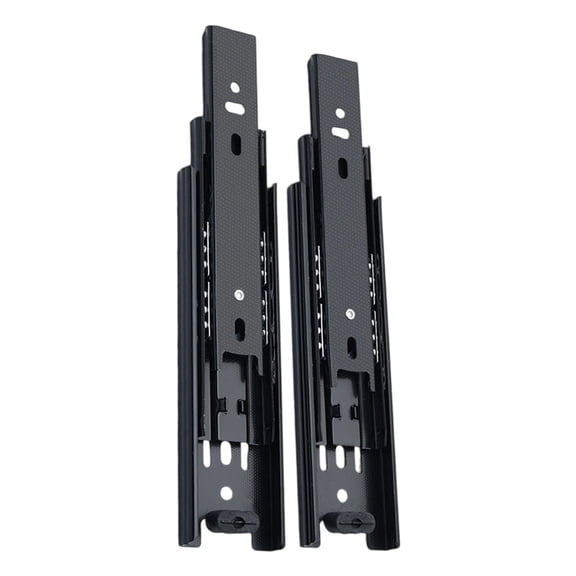 1Pair Cold Rolled Steels Drawer Slides Buffer Damper Rails Soft Close Drawer Track Rails Hardware Easy to Installation