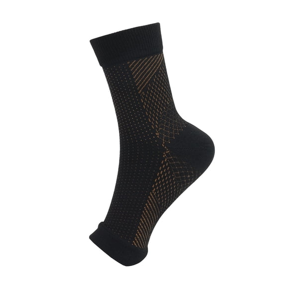 1Pair Compression Socks for Men Women Plantar Fasciitis Relief Ankle Brace Support Sleeve for Achilles Tendonitis Foot Swelling Sprain Fatigue Toeless Neuropathy Pain Daily Wear