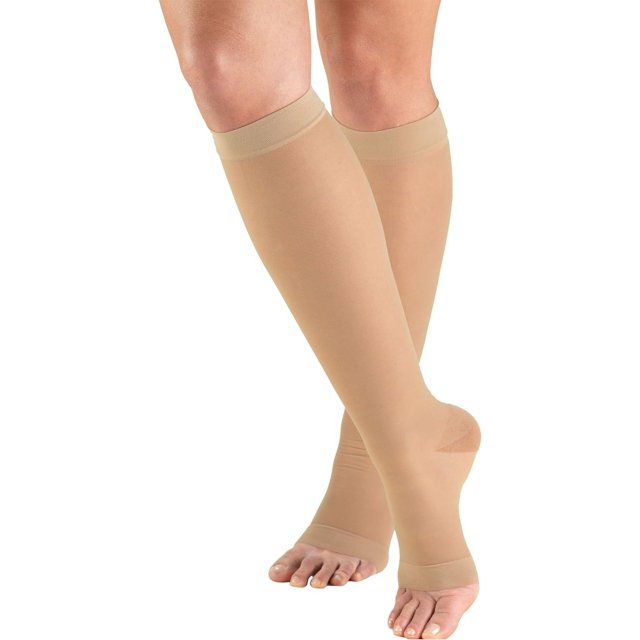 1Pair Compression Stockings, 1520 mmHg, Women's Knee High Length, Open