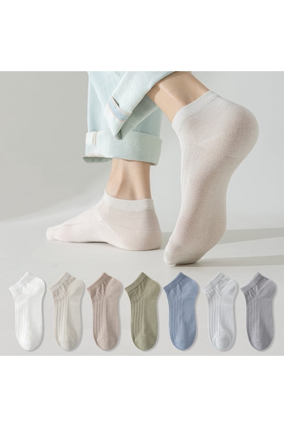 1Pair Cooling Seamless No-Show Socks for Men, Thin Odor-Control Low Cut Boat Socks with Moisture Wicking for Summer & Business Wear Blue