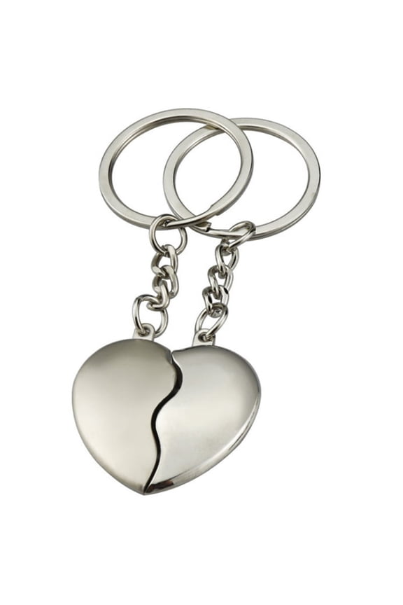 1Pair Couple Keychain Heart Key Rings Lovers Love Key Chain for Birthday Gift Souvenirs Valentine's Day Gift Lovers Gift