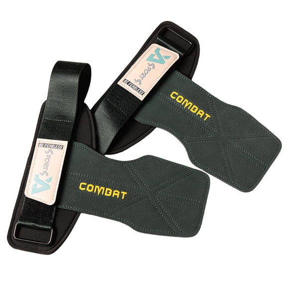 1Pair Cowhide Bench Press Weight Lifting Wrist Straps Deadlift Gloves Grip Pads For Fitness Gym Training Dumbbell Pull-Up Glove