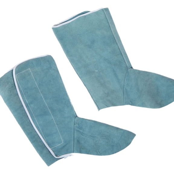 1Pair Cowhide Leather Welding Spats,Leather Shoe Protector Covers,Welded Flame Resistant Protector Shoe Covers,Foot Safety Protection Covers