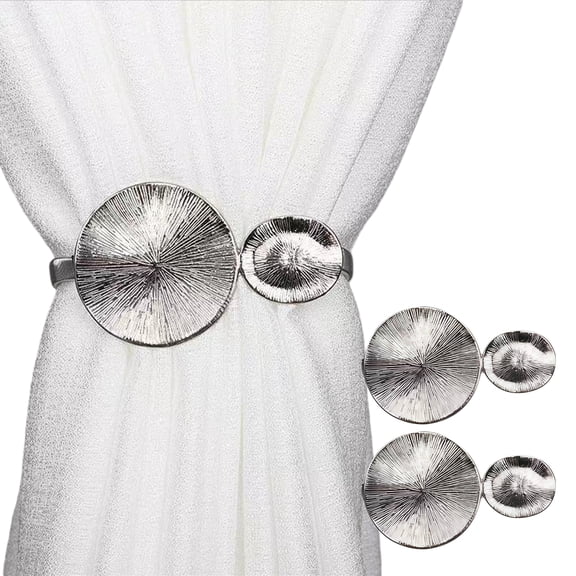 1Pair Curtain Tiebacks Window Curtains Bind Holdback Buckles Clips Tie Backs Spring Drapery Holders for Home Decorations