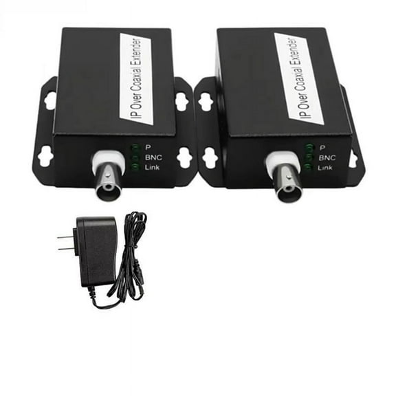 1Pair Ethernet IP Extender over Coax HD Network Kit EoC Coaxial Cable Transmission US PLUG