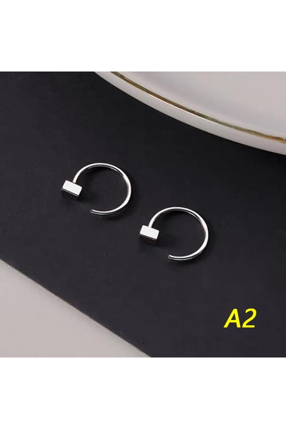1Pair Exquisite Earring Piercing Ear Hook Ear Bone Ring Hot Trendy Stud Earrings Thin Mini Trendy Jewelry Gifts for Women Statement Accessories