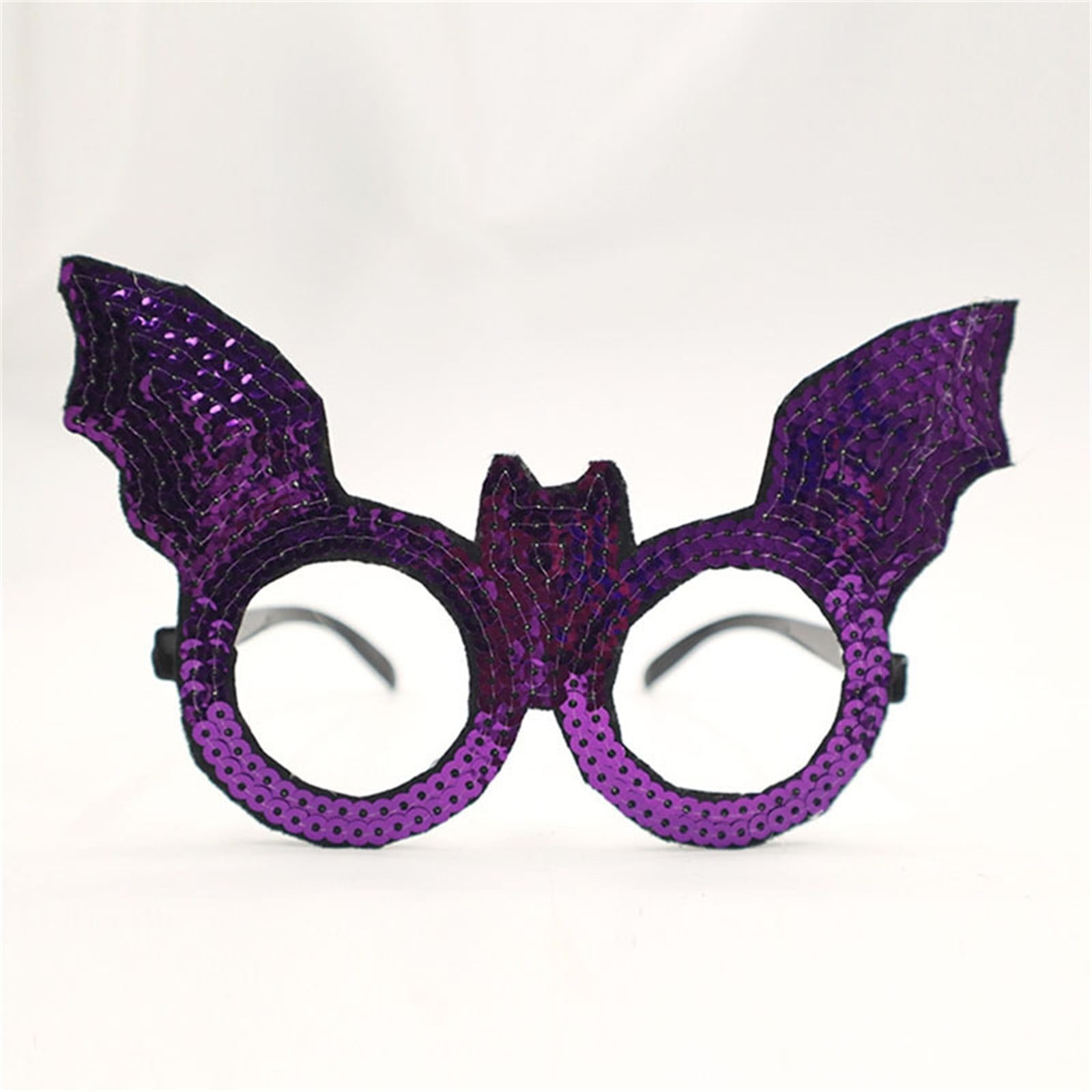 1Pair Eyeglass Frame Black Halloween Halloween Glasses Glitter Holiday