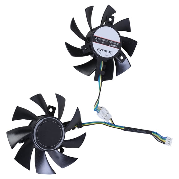 1Pair FD8015U12D 12V 0.5A Graphics Card Cooling VGA Coolers Fan 4Pin for GTX1660Ti RTX2060 GAMING OC