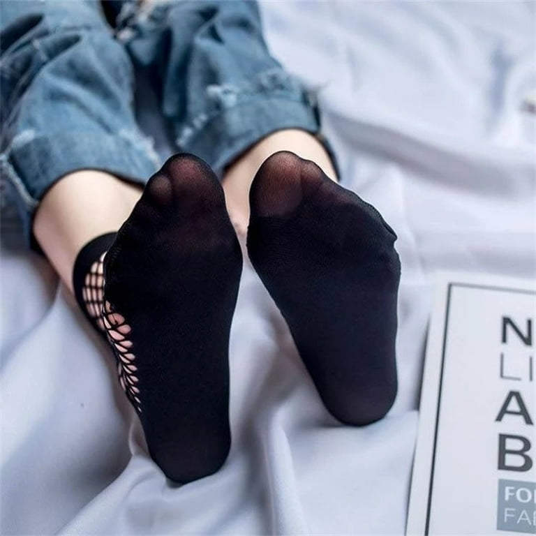 1Pair Fashion Socks Women Sexy Lace Fishnet Net Plain Top Ankle Short Sock Stylish Ladies Fishnet Socks Spring Hollow Mesh Socks Socks2