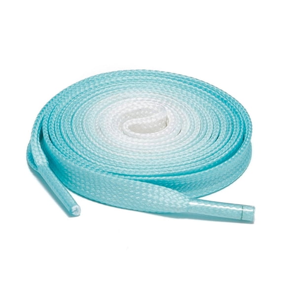 1Pair Flat Shoelaces Strings for Sneakers Athletic Running Shoes Gradient Cyan