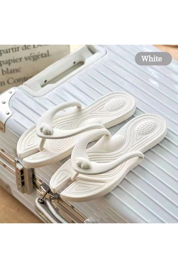 1Pair Flip Flops for Women Men Foldable Travel Slippers Lightweight Shower Shoes Non-Slip Quick-Dry Bathroom Camp Beach Sandals