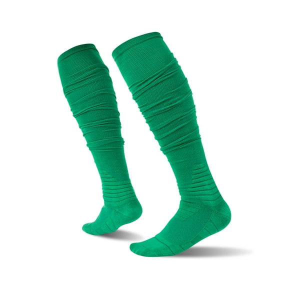 1Pair Football Socks, Ultra Long Ankle Padded Athletic Socks for Men Women Boys Girls