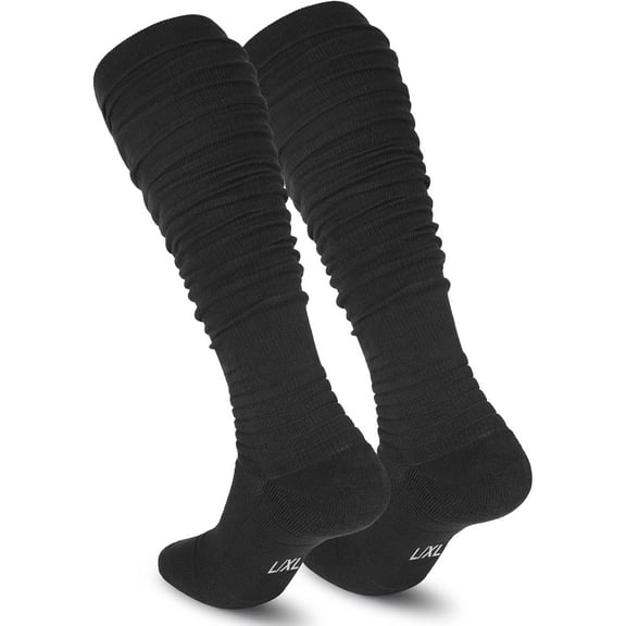 1Pair Football Socks, Ultra Long Ankle Padded Athletic Socks for Men Women Boys Girls