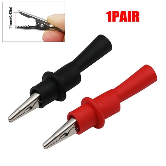 1Pair For Alligator Crocodile Test Clips Clamps For Multimeter Tester Electrical Clamp Testing Probe For Ac Dc Power Measurement