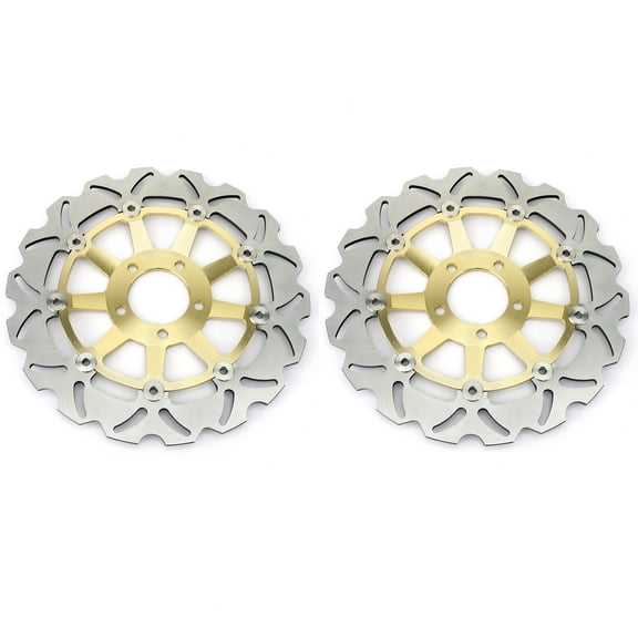 1Pair Front Brake Discs Rotors for KAWASAKI ZZR 600 D 1990-1992 ZZR 600 J 2004-2008 ZZR 600 E 1993-2007 GPZ 900 R 1990-2003 ZR-7S 2001-2005