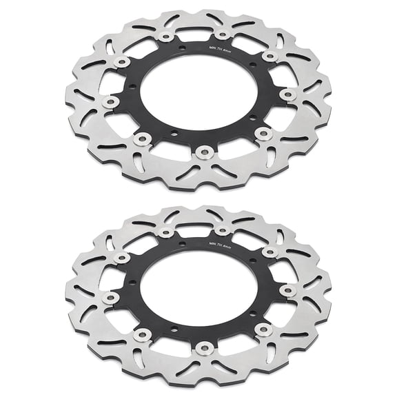 1Pair Front Brake Discs Rotors for YAMAHA YZF R6 2003 2004 FZ6 600 2004-2008 FZ6 S2 2007-2010 MT-03 660 2006-2015 MT-09 2014-2015