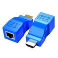thumbnail image 1 of 1Pair HDMIs to Ethernet Adapter HDMIs Extender Over Cat5/Cat6 Cable with Thunders Protections Circuit for HDTV 1080P, 1 of 7