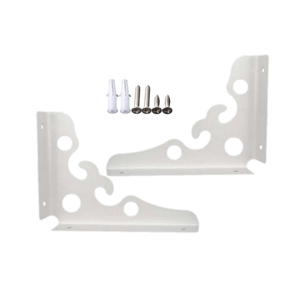 1Pair Heavy Duty Shelf Brackets with Screws Wall Mounted Metal Shelving Bracket