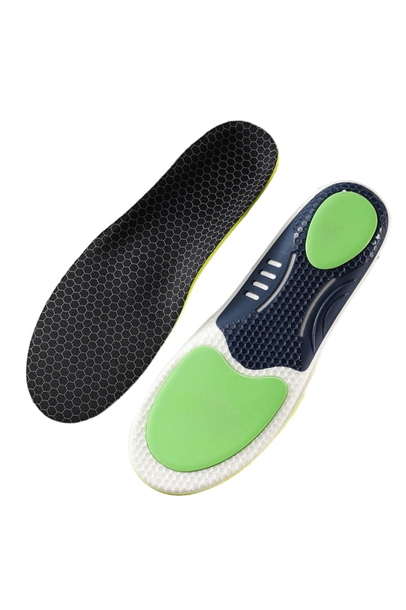1Pair Honeycomb Arch Support Insoles Shock Absorbing Foot Inserts For Flat Feet Plantar Fasciitis Work Boots Running Walking(Black6-28.5Cm)