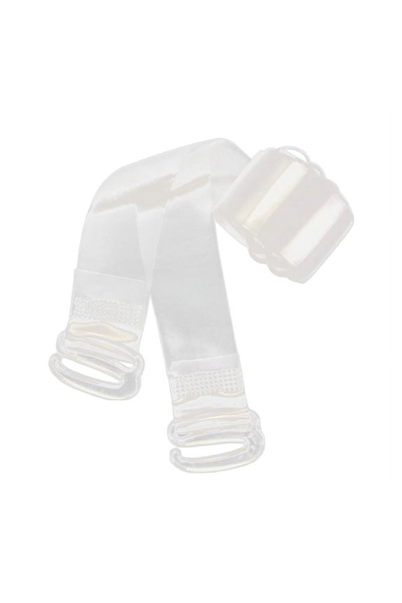 1Pair Invisible Bra Strap Elastic Shoulder Belt Transparent Non-Slip Plastic 1cm