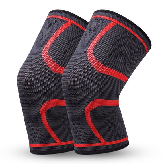 1Pair Knee Braces for Knee Pain, Knee Compression Sleeve for Men and Women, Knee Support for Meniscus Tear, Running, Weightlifting, Workout, Arthritis, Joint Pain Relief