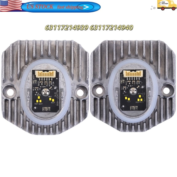 1Pair LED Angle Eyes DRL Daytime Running Light Module Ballast Compatible for BWM M5 2018-2020 Replaces 63117214939 63117214940