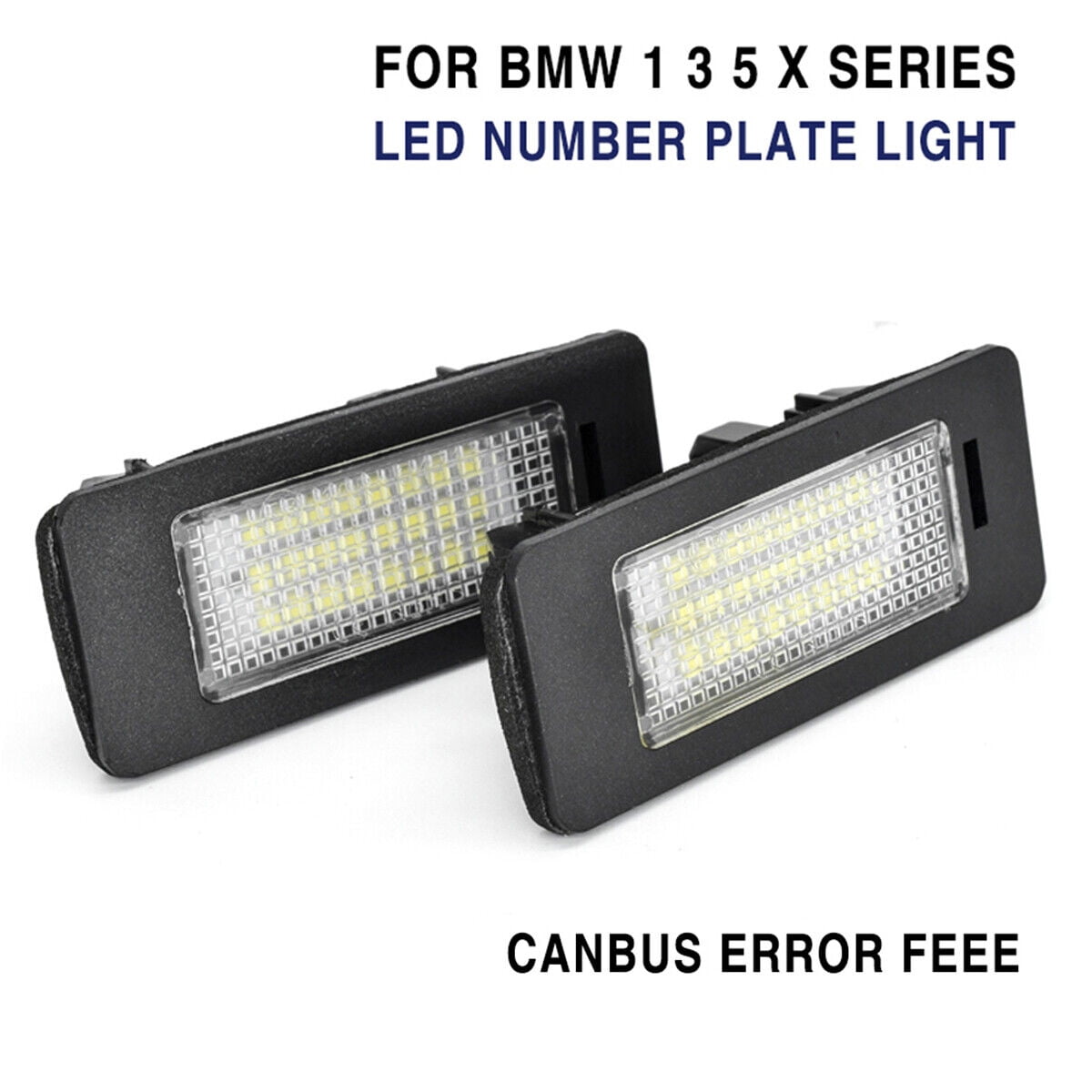 1Pair LED License Plate Light For BMW E39 E60 E82 E70 E90 E92 E93 X3/6/