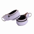 1Pair Leather Cable Machine Ankle Cuffs Padded DRing Ankle Straps for