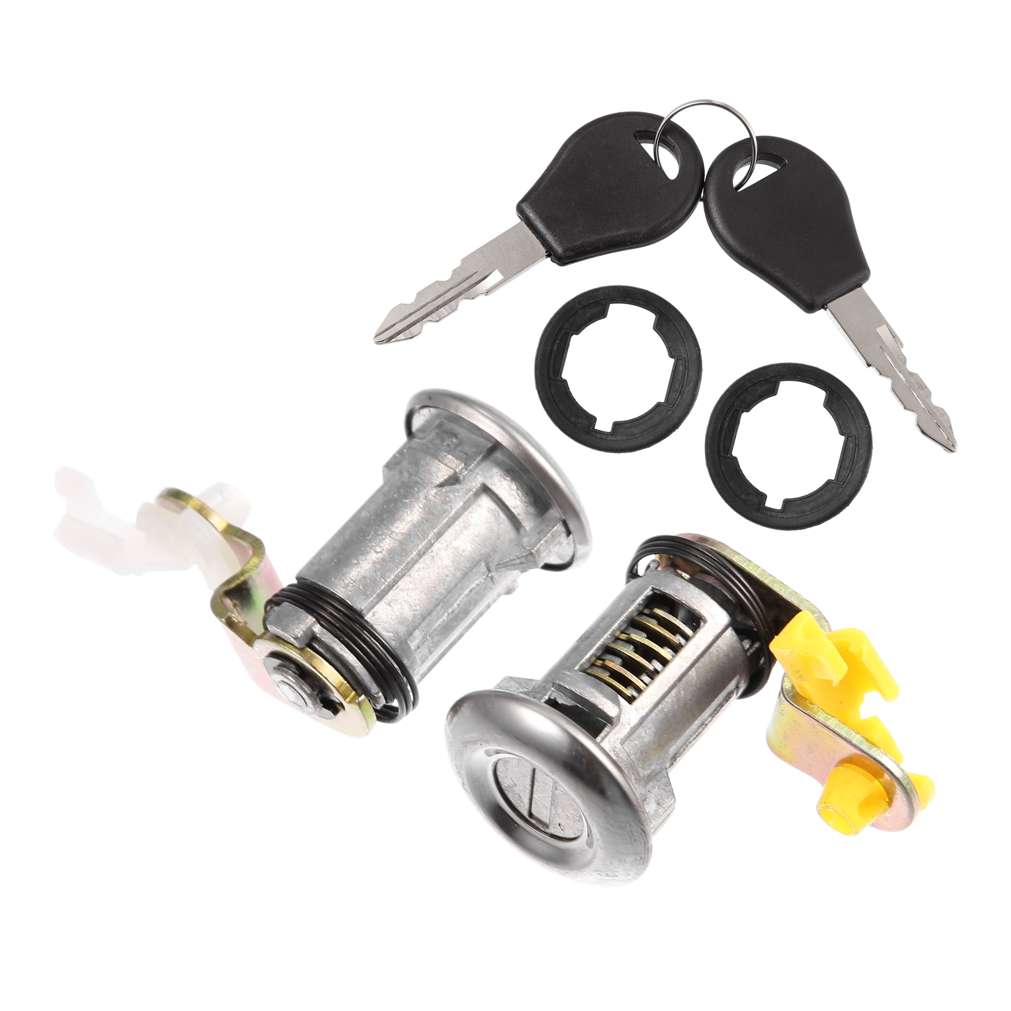 X AUTOHAUX Door Lock Cylinder Set (Pair) – With Keys – Fits Nissan Pickup 1984-1998 & D21 1986-1994 – Silver Metal