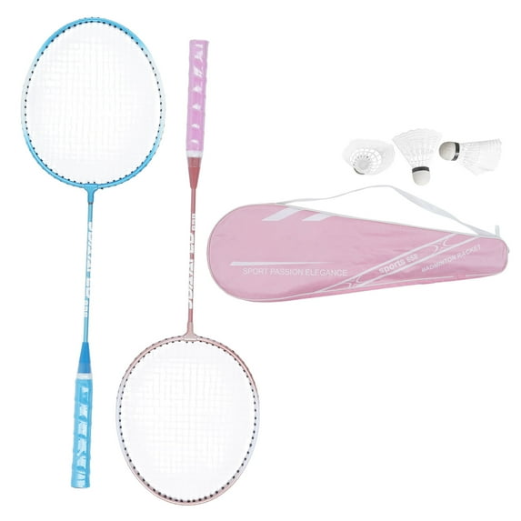 1Pair Light Weight Badminton Racket Set Professional Double Badminton Racquet Shuttlecocks Racquet for 2 Players Playing