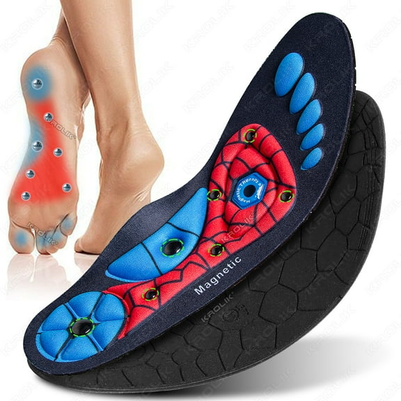 1Pair Magnetic Acupressure Therapy Insoles Slimming Running Breathable Shoes Cushion Feet Health Care Arch Support Sport Insoles