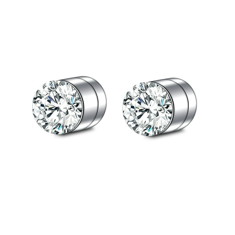 1Pair Magnetic Stud Earring Fake Piercing Nose Stud Crystal