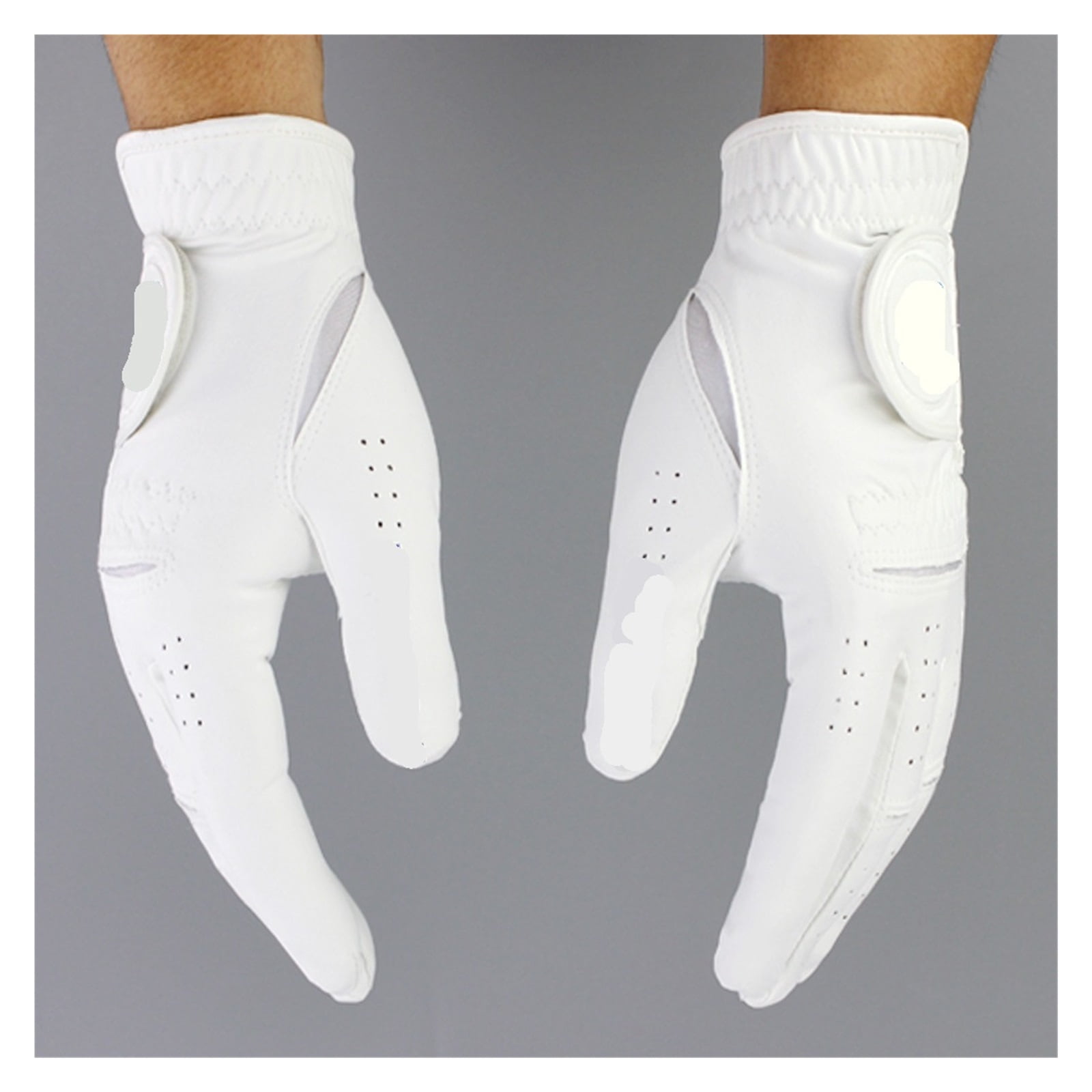 1Pair Men's Golf Gloves, Microfiber Cloth Soft Fit Sport Grip Durable Gloves ,Flexible and Comfortable