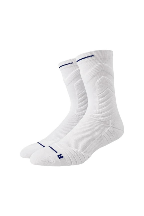 1Pair Men's White Work Sports Athletic Crew Socks Cotton C3D4