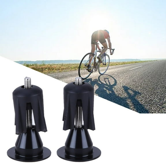 1Pair Mountain Road Bike Handlebar End Plugs Aluminum Alloy Handle Bar End Cap Forbmx Bike Grip Cover Bicycle Accessories Black Fangkenuo